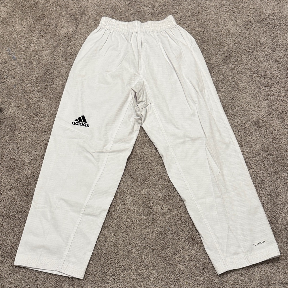 Adidas White Joggers with Black Logo